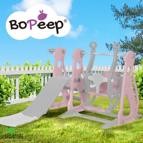 BoPeep Kids Slide Swing Basketball Ring Hoop Children Toddlers Play Toys Indoor