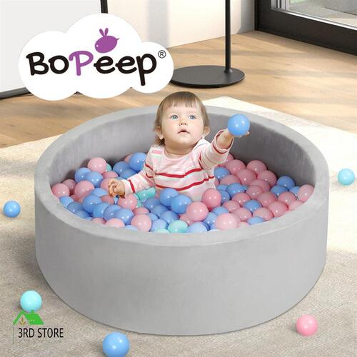BoPeep Kids Balls Pit Baby Ocean Play Foam Pool Barrier Toy Padding Child Grey