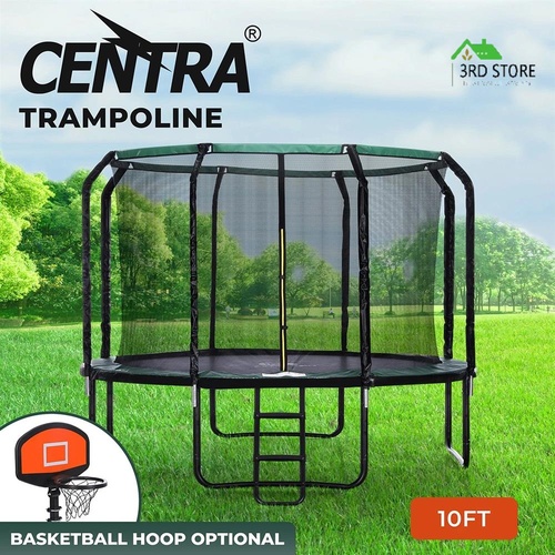 Centra Trampoline Round Trampolines Basketball set Safety Net Pad Mat 10FT