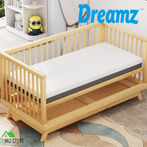 Dreamz Baby Cot Crib Mattress Cooling Gel Memory Foam Kids Bed Breathable 13cm