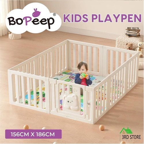Bopeep Kids Playpen Baby Safety Gate With Lock Toddler Play Game Toy 10 Panel