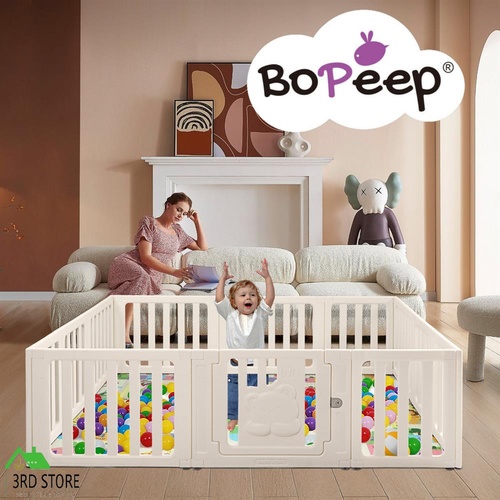 Bopeep Kids Playpen Baby Safety Gate With Lock Toddler Play Game Toy 12 Panel