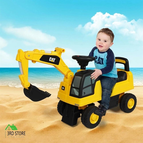 Ride On Excavator Digger CAT Liscenced Kids Sand Ride-on Toy Truck Toddler Gift