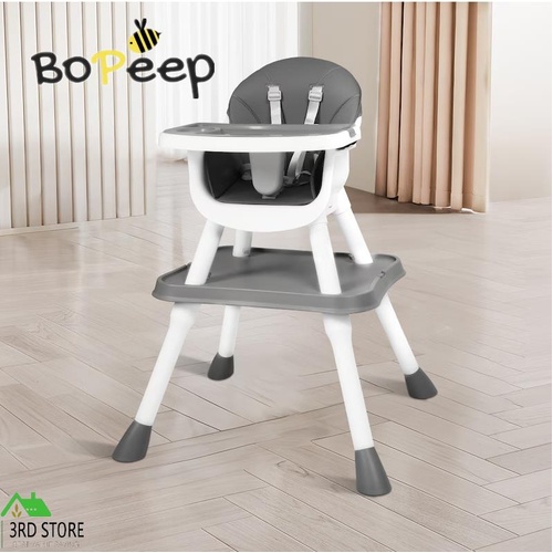 Bopeep Baby High Chair 8-In-1 Removable Seat Trays Eat Play Learn FeedingTable