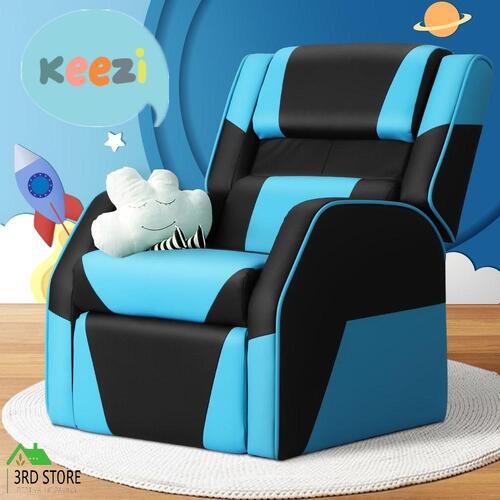 Keezi Kids Recliner Chair PU Leather Gaming Sofa Lounge Couch Children Armchair