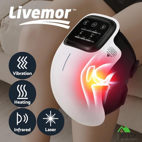 Livemor Knee Massager Vibration Infrared Heating Therapy Machine Elbow