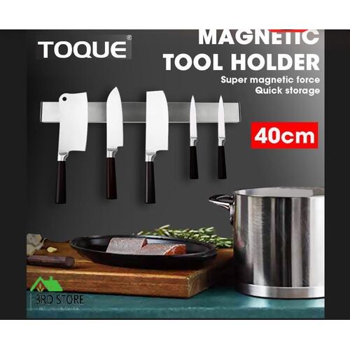 TOQUE Self-Adhesive Magnetic Knife Holder Strip Rack Tool Wall Mount 40CM