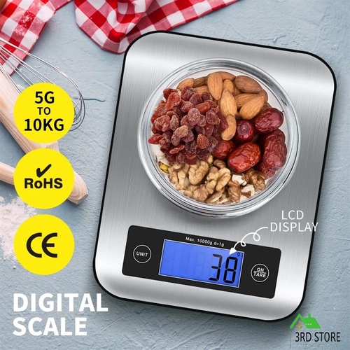 Digital Kitchen Food Scales 10KG LCD Electronic Balance Weight Postal Scale