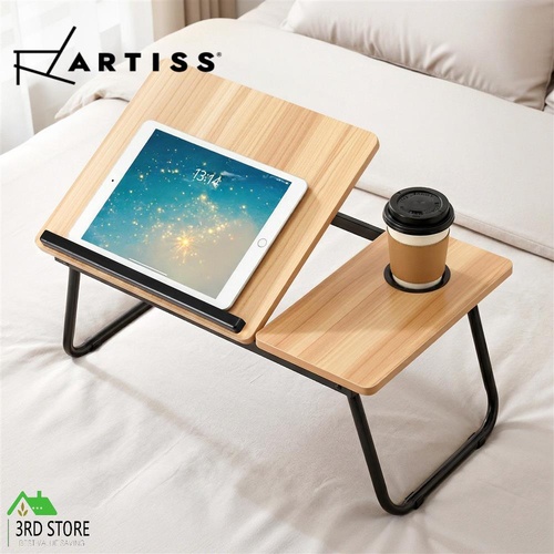 Artiss Laptop Desk Bed Table Foldable Portable Desktop Oak