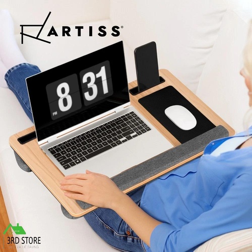 Artiss Lap Desk Laptop Desks Portable w/ Wrist-rest Phone Slot Mouse Pad 55CM