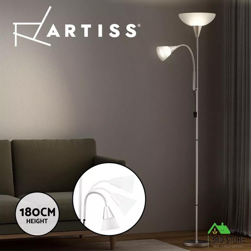 RETURNs Artiss Floor Lamp Mother and Child Modern Home Living Room Office Reading Silver