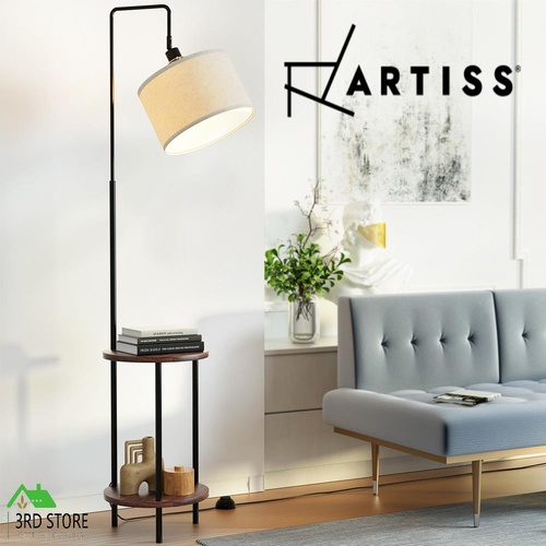 Artiss Floor Lamp Shelf Modern LED Storage Shelves Stand Living Room Light