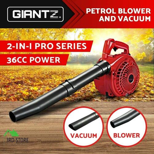 Giantz Petrol Leaf Blower Vacuum Handheld Commercial Outdoor Garden Tool 36CC