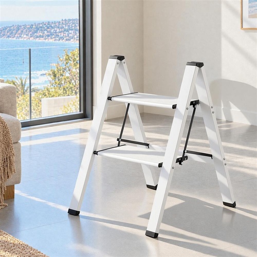Giantz 2 Step Ladder Multi-Purpose Folding Aluminium Light Weight Platform