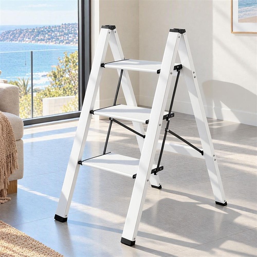 Giantz 3 Step Ladder Multi-Purpose Folding Aluminium Light Weight Platform