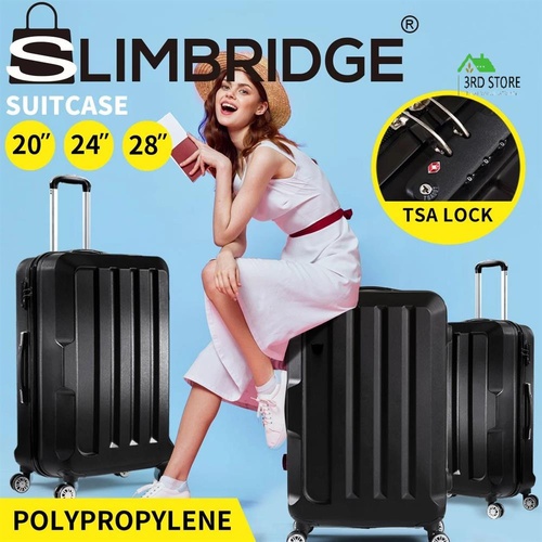 Slimbridge 20"24"28" 3PC Luggage Sets Suitcase Set Travel Carry On TSA