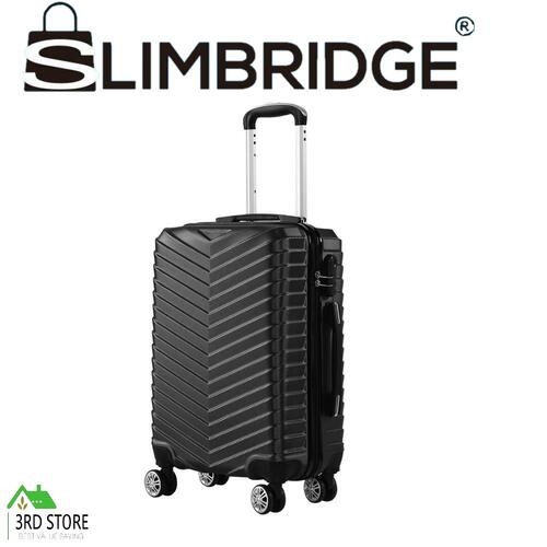 Slimbridge 24" Luggage Suitcase Trolley Travel Packing Lock Hard Shell Black