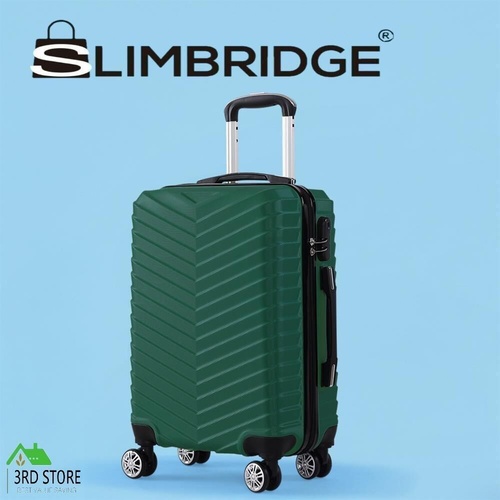 Slimbridge 24" Luggage Suitcase Trolley Travel Packing Lock Hard Shell Green