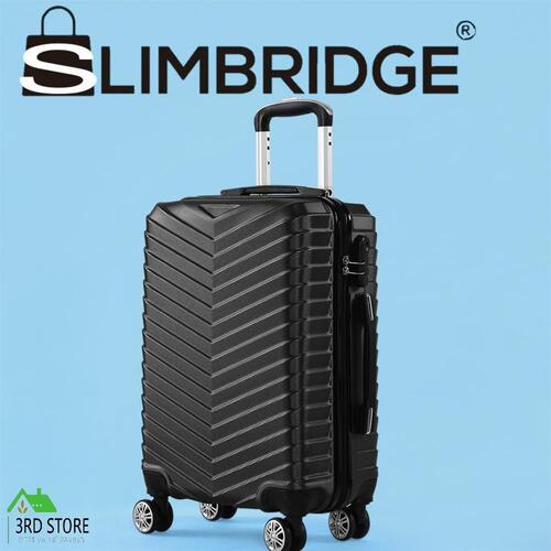 Slimbridge 28" Luggage Suitcase Trolley Travel Packing Lock Hard Shell Black