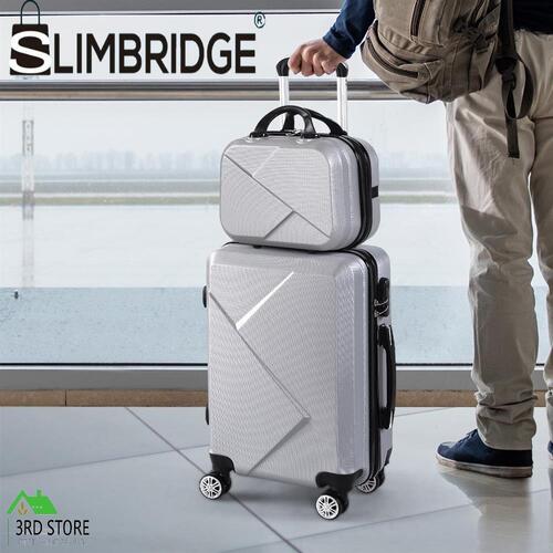 Slimbridge 2pcs 20"Travel Luggage Set Baggage Trolley Suitcase Bag Luggages