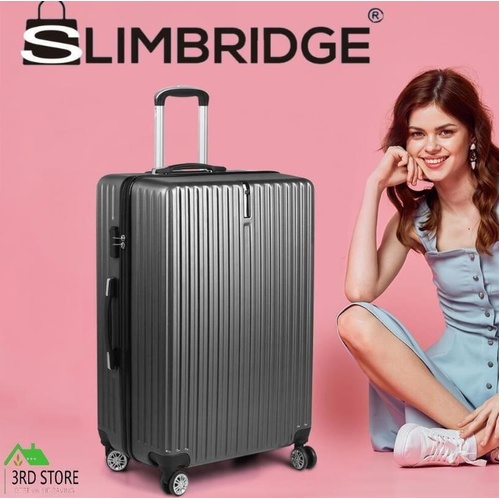 24" Slimbridge Luggage Suitcase Code Lock Hard Shell Travel Carry Bag Trolley
