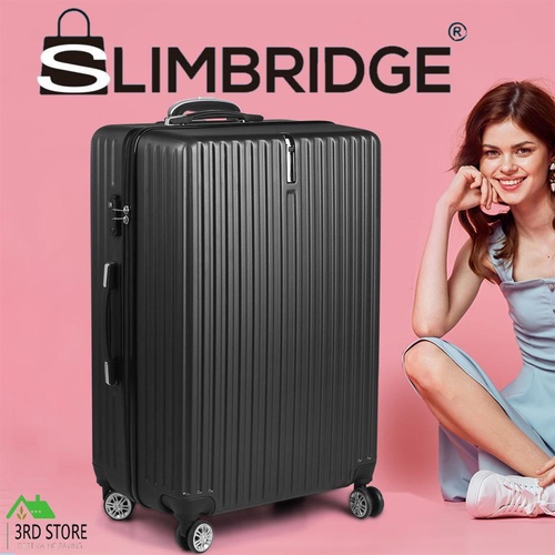 28" Slimbridge Luggage Suitcase Code Lock Hard Shell Travel Carry Bag Trolley