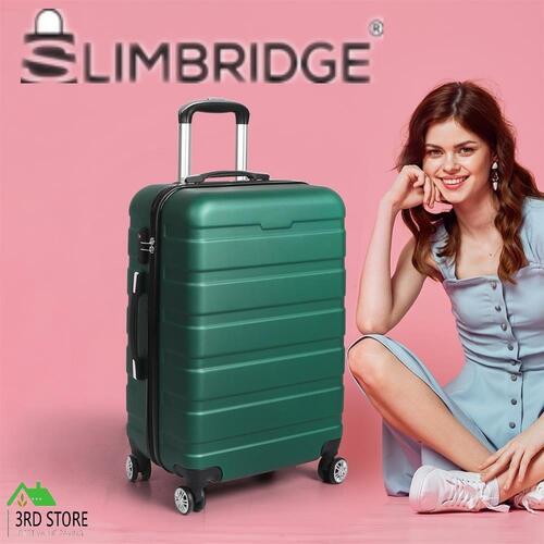 Slimbridge 20" Luggage Suitcase Trolley Travel Packing Lock Hard Shell Green