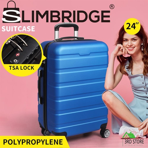 Slimbridge 24" Luggage Suitcase Trolley Travel Packing Lock Hard Shell Blue