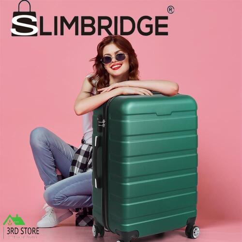 Slimbridge 28" Luggage Suitcase Trolley Travel Packing Lock Hard Shell Green