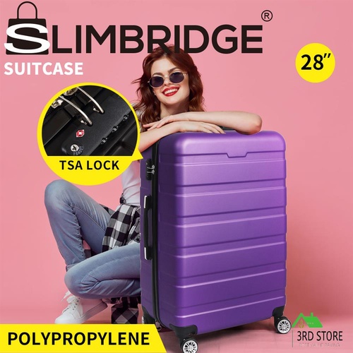 Slimbridge 28" Luggage Suitcase Trolley Travel Packing Lock Hard Shell Purple
