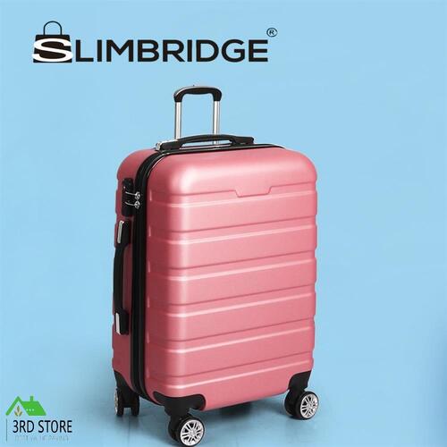Slimbridge 28" Luggage Suitcase Trolley Travel Packing Lock Hard Shell Rose Gold