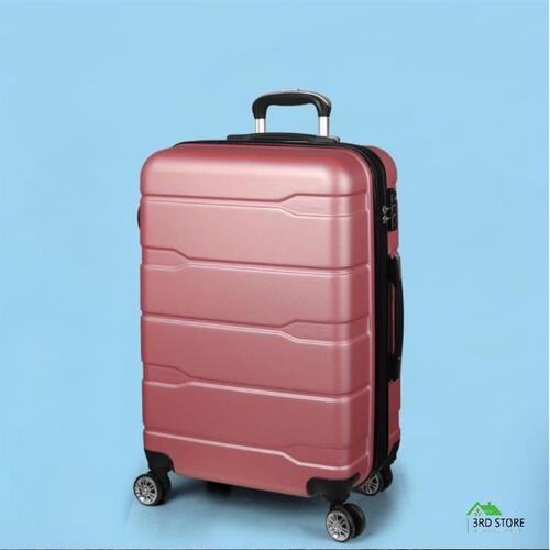 Slimbridge 24" Expandable Luggage Travel Suitcase Trolley Case Hard Rose Gold