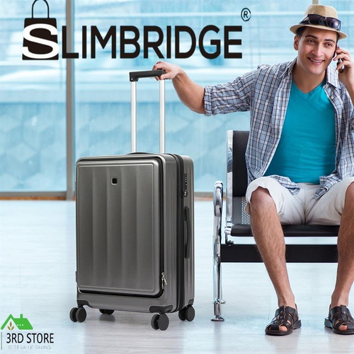 Slimbridge Luggage Set Suitcase Trolley Travel TSA Multifunctional 20" Grey