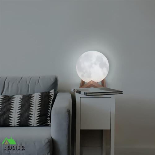 3D LED Moon Light with Touch Sensor in 3 Different Colour Mode 15CM Diameter