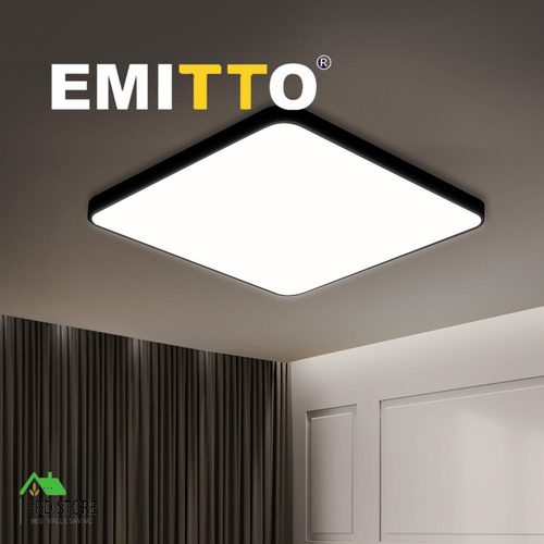 EMITTO Ultra-Thin 5CM LED Ceiling Down Light Surface Mount Living Room Black 18W