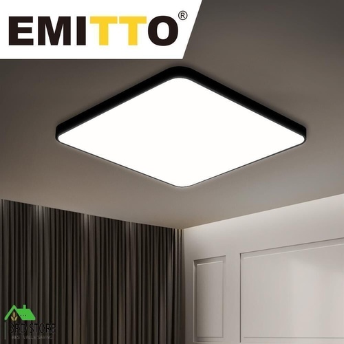 EMITTO Ultra-Thin 5CM LED Ceiling Down Light Surface Mount Living Room Black 27W