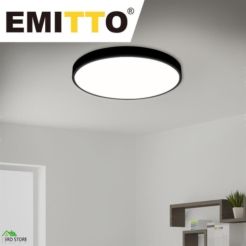 EMITTO Ultra-Thin 5CM LED Ceiling Down Light Surface Mount Living Room Black 36W
