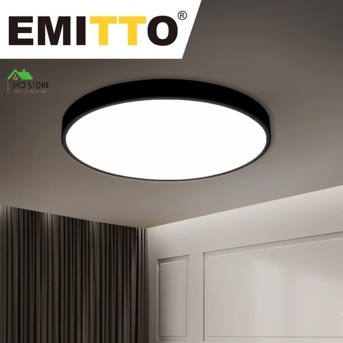 EMITTO Ultra-Thin 5CM LED Ceiling Down Light Surface Mount Living Room Black 54W