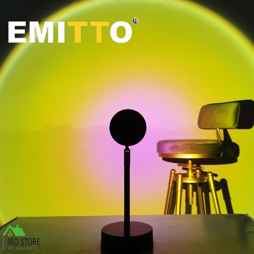 EMITTO USB Sunset Projection Lamp LED Modern Romantic Night Light Decor Sun