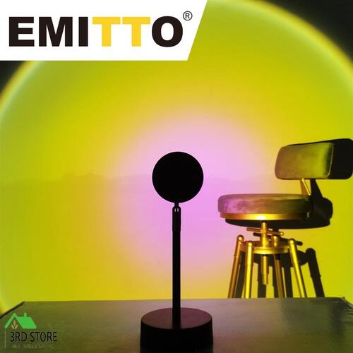 EMITTO USB Sunset Projection Lamp LED Modern Romantic Night Light Decor Sun