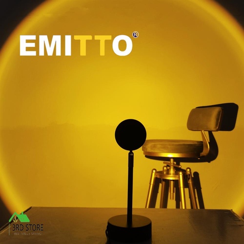 EMITTO USB Rainbow Sunset Projection Lamp LED Modern Romantic Night Light Decor