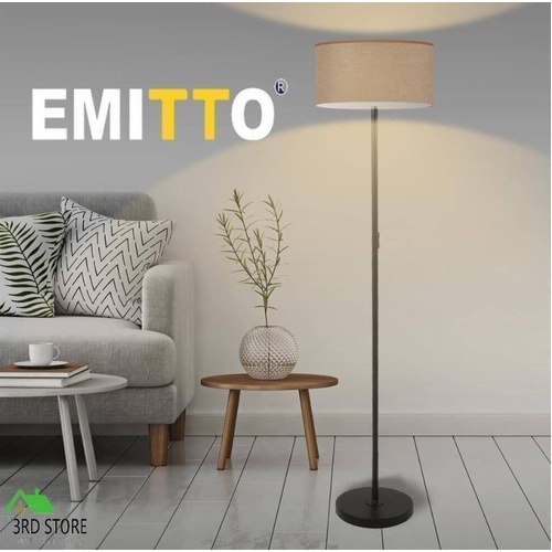 Modern LED Floor Lamp Stand Reading Light Decoration Indoor Classic Linen Fabric
