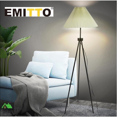 Modern LED Floor Lamp Stand Reading Light Decoration Indoor Classic Linen Fabric