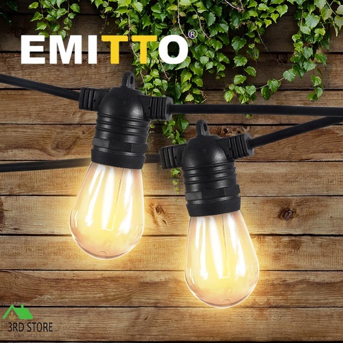 EMITTO 40M Festoon String Lights Christmas Wedding Party Waterproof Outdoor