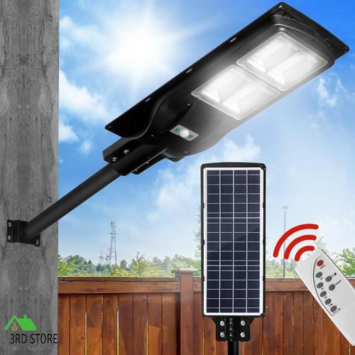 RETURNs Solar Sensor LED Street Lights Flood Garden Wall Light Motion Pole Outdoor 120W