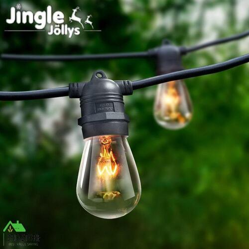 Jingle Jollys Festoon String Lights 70PCS Waterproof Outdoor Christmas Party - 65m