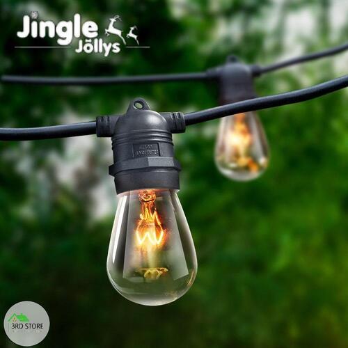 Jingle Jollys Festoon String Lights Christmas Blubs Outdoor Party Garden 74m