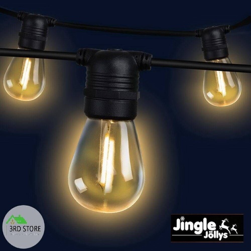 Jingle Jollys 41m Festoon String Lights Kit Wedding Party Waterproof Outdoor S14