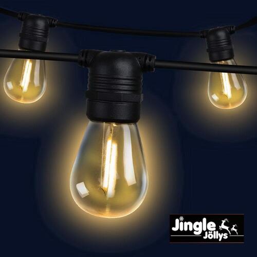 Jingle Jollys 86m LED Festoon String Lights 90 Bulbs Kits Wedding Party Christmas S14