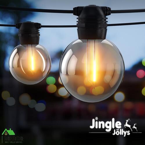 Jingle Jollys LED Solar Festoon Lights Outdoor 41M String Light Christmas Party